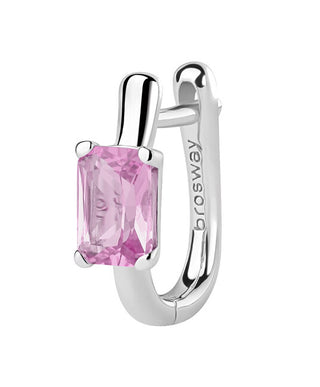 Brosway Pendientes individuales de plata rosa vibrante elegante FVP07