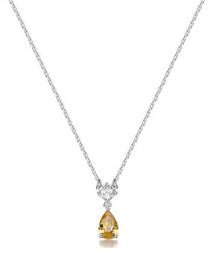 Brosway Fancy Yellow Energy Silver Pendant Necklace FEY97