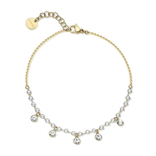 Brosway Charming Chant BAH90 Gold Plated Pearl Foot Bracelet