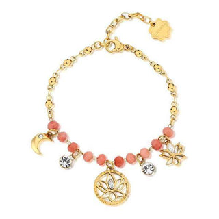 Brosway Guldpläterat armband med chakrapärlor och berlocker BHKB137