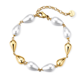 Brosway Charming Gold-Plated Bracelet with Synthetic Pearls Perfect Bpc73 