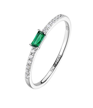 Brosway Charming silver Anello con zirconi Fancy Life Green FLG148 - Circuit: 56 mm