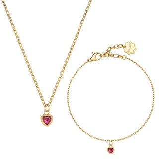 Brosway Gold-plated women's jewelry set Heart Chakra BHKLE02 (Collana, Bracciale)
