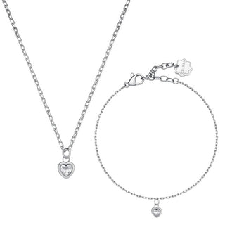 Brosway Steel women's jewelry set Heart Chakra BHKLE01 (Collana, Bracciale)