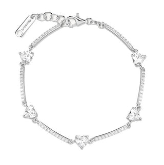 Brosway Pulsera romántica de plata infinita con fantasía blanca FIW121