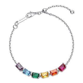 Brosway Pulsera elegante y alegre de circonitas arcoíris FJR04