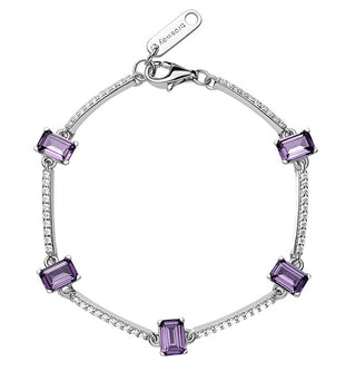 Brosway Pulsera mágica de plata con circonitas cúbicas moradas FMP06