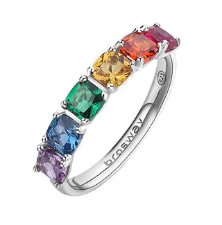 Brosway Anillo de plata arcoíris alegre FJR07 - Circuito: 52 mm