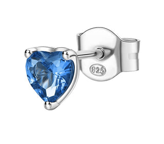 Brosway Einzelne silberne Herz-Ohrringe „Fancy Freedom Blue“ FFB88