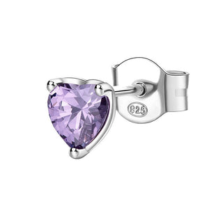 Brosway Einzelne Silberohrringe Herz Fancy Magic Lila FMP92