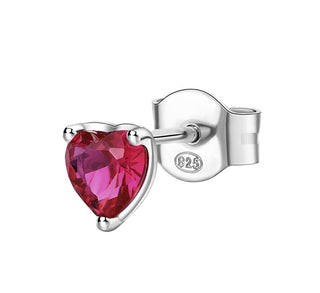 Brosway Fancy Passion Rubin Herz Silber Einzelohrringe FPR91