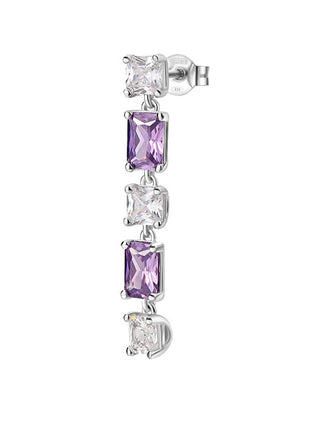 Brosway Μονό σκουλαρίκι Fancy Magic Purple FMP27 σε ασημί χρώμα