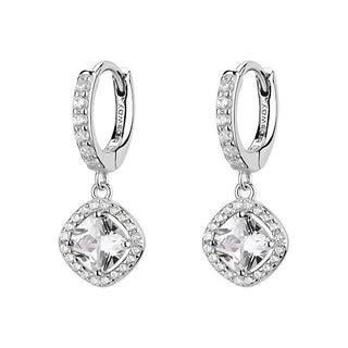 Brosway Silver hoop Orecchini con cubic zirconia Fancy Infinite White FIW161