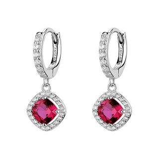 Brosway Silver hoop Orecchini con cubic zirconia Fancy Passion Ruby FPR135