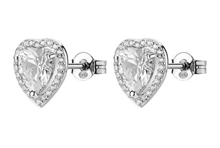 Brosway Orecchini A Cuore In Argento Fancy Infinite White Fiw165