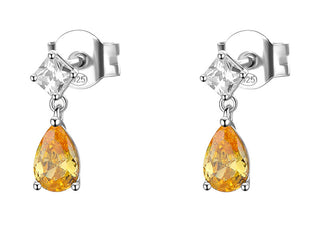 Brosway Energi Gul Fantasy Cubic Zirconia Silver Drop Örhängen FEY100