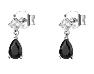 Brosway Fancy Black Mystery Cubic Zirconia Silver Drop Earrings FMB118