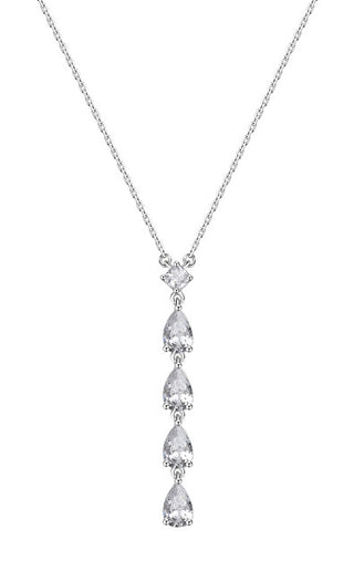 Brosway Collar de fantasía blanco infinito en plata con circonitas cúbicas FIW114