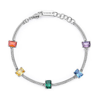 Brosway Fancy Joyful Rainbow FJR05 Buntes Zirkonia-Silberarmband