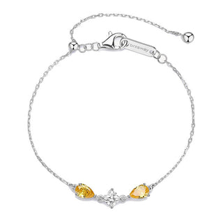 Brosway Pulsera de plata con circonitas cúbicas amarillas FEY99 Energy Fancy