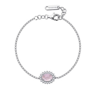 Brosway Bracciale In Argento Con Quarzo Rosa E Zirconi Fancy Vibrant Pink Fvp122
