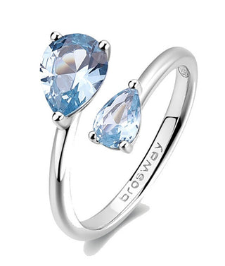 Brosway Öppen ring i silver fantasiblått moln FCL113 - Krets: 54 mm