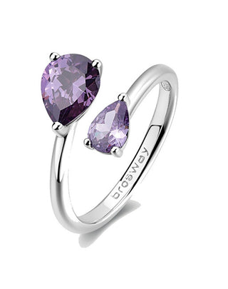 Brosway Öppen ring i silver fantasy lila magic FMP116 - Krets: 56 mm