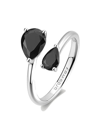 Brosway Mysterious Black Fantasy Silver Open Ring FMB119 - Krets: 54 mm