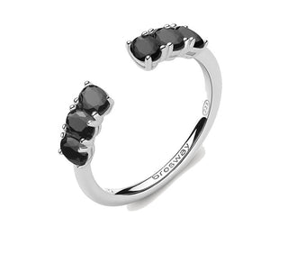 Brosway Anillo abierto de plata Fancy Mystery Black FMB11 - Circuito: L (56-59 mm)