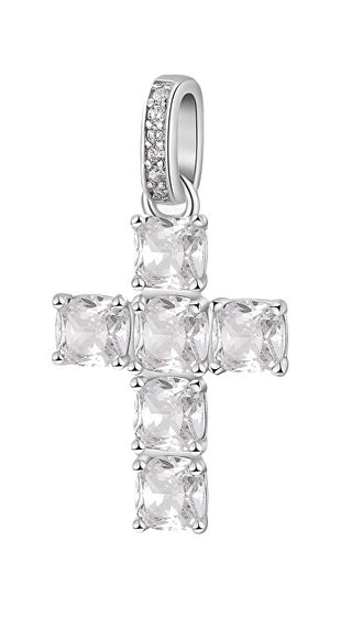 Brosway Fancy Infinite White Zirconia Cross Silver Pendant FIW119
