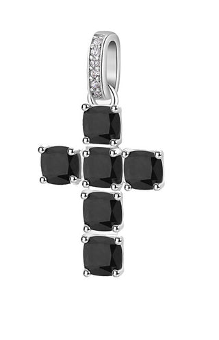 Brosway Silverhängekors med Zirconia Fancy Mystery Black FMB120