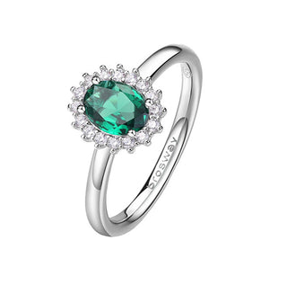 Brosway Eleganter Fancy Life Grüner Silberring FLG71 - Umfang: 54 mm