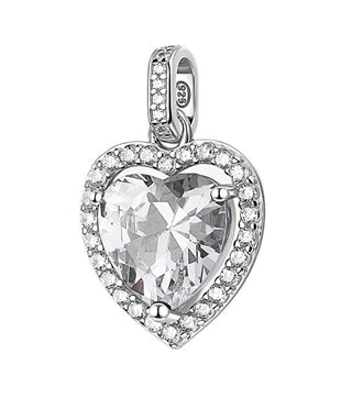 Brosway Ciondolo A Forma Di Cuore In Argento Fancy Infinite White Fiw163