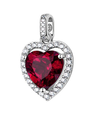 Brosway Ciondolo A Forma Di Cuore In Argento Fancy Passion Ruby Fpr141
