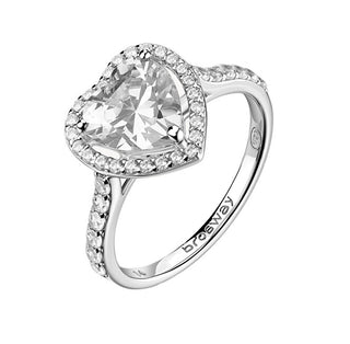 Brosway Anello Cuore In Argento Con Zirconi Cubici Fancy Infinite White Fiw166 - Circuito: 60 Mm