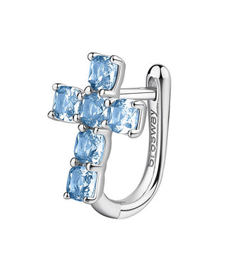Brosway Elegantes pendientes individuales Fancy Cloud azul claro FCL16