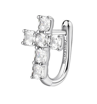 Brosway Pendientes individuales elegantes de fantasía infinita en blanco FIW23