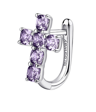 Brosway Elegantes pendientes individuales morados mágicos de fantasía FMP21