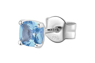 Brosway Elegantes pendientes individuales de plata con nube de fantasía azul claro FCL06