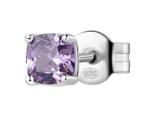 Brosway Elegantes pendientes individuales de plata con efecto fantasía púrpura mágico FMP07