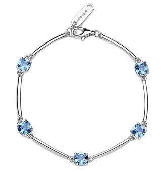Brosway Pulsera de plata con circonitas cúbicas azul claro Fancy Cloud FCL05