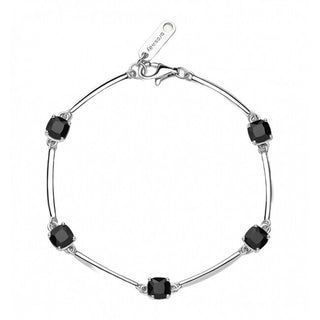 Brosway Pulsera misteriosa de plata negra con circonitas cúbicas FMB04