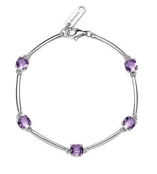 Brosway Pulsera mágica de plata con circonitas cúbicas moradas FMP05