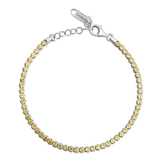 Brosway Pulsera de tenis Fancy Energy con circonitas cúbicas amarillas (FEY94)