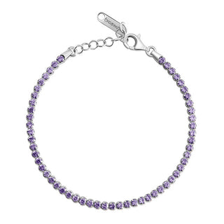 Brosway Pulsera de tenis con circonitas cúbicas moradas Fancy Magic FMP107