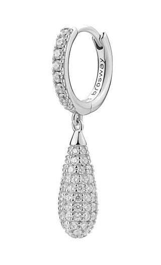Brosway Fancy Infinite White Sparkle Single Hoop Örhänge FIW124