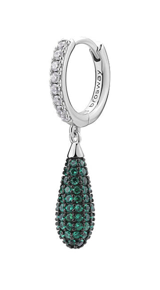 Brosway Fancy Life Green Glitter Single Hoop Örhänge FLG119