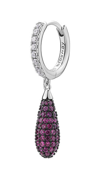 Brosway FPR122 Fancy Passion Sparkling Rubin Single Hoop Örhänge
