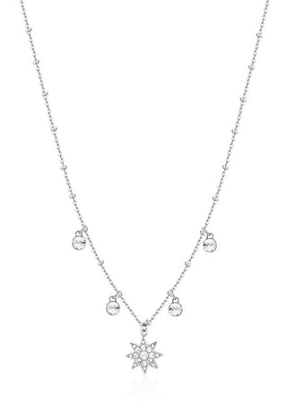 Brosway Schitterende stalen ketting met sterchakra hangers BHKN078