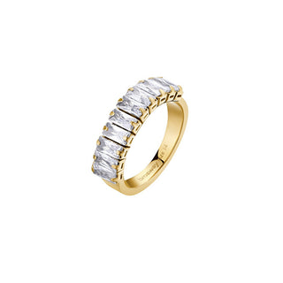 Brosway Desideri BEIA002 sparkling gold-plated Anello with zircons - Circuit: 54 mm